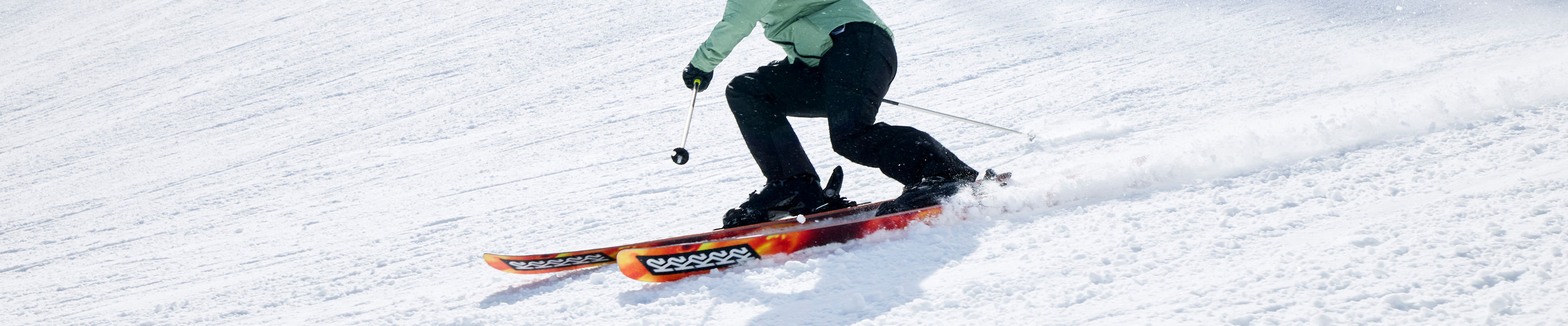 Skier On Groomed Run at Park City