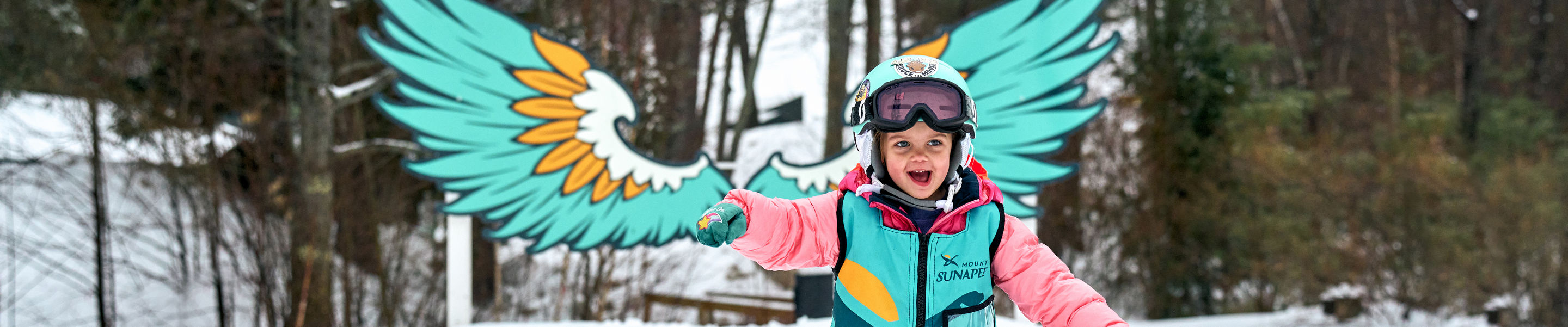 Young Kids Ski Lesson at Mount Sunapee