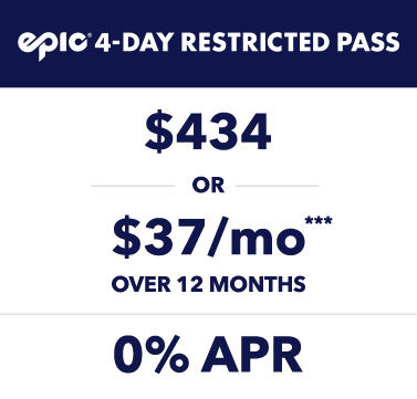Epic 4-Day Restricted Pass Payment Plan