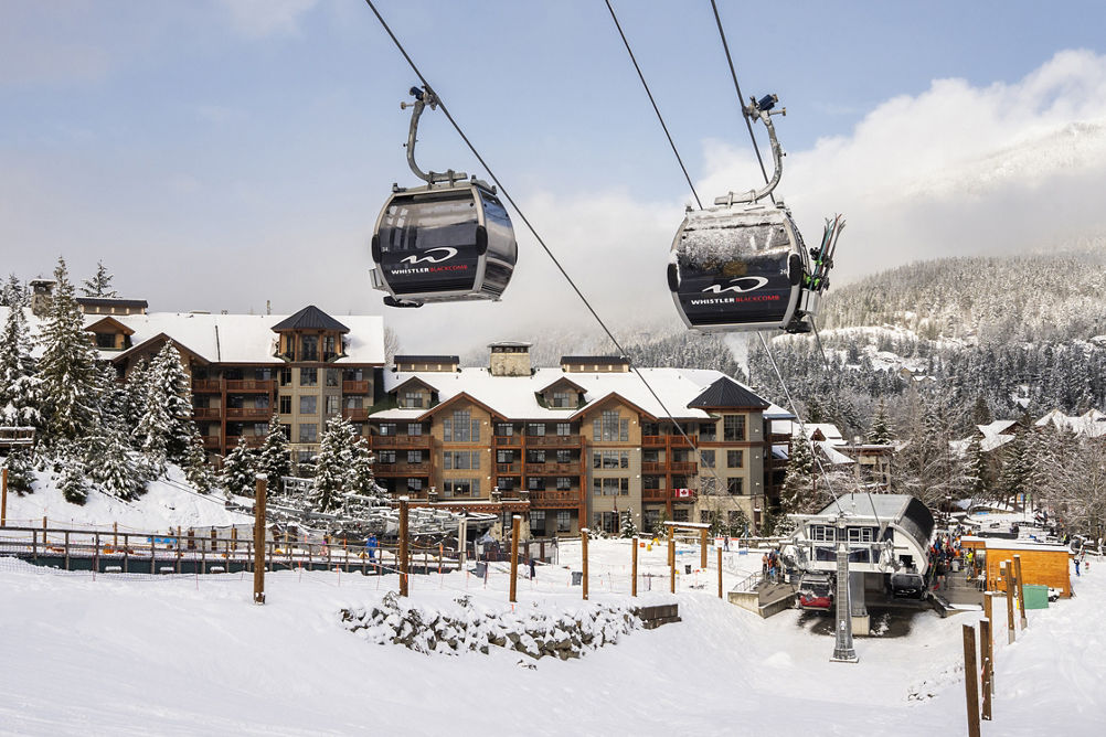 Winter Exterior of First Tracks Lodge at Whistler Blackcomb