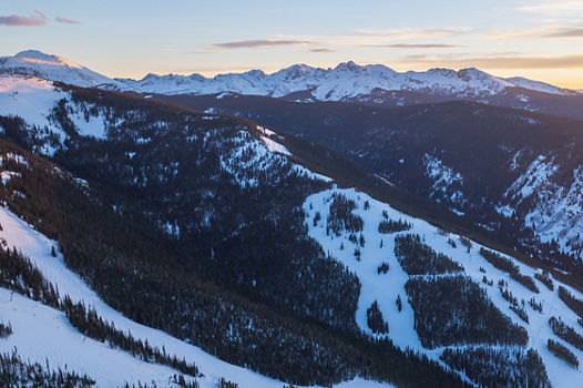 Sunset Drone Scenic of Beaver Creek Landscape