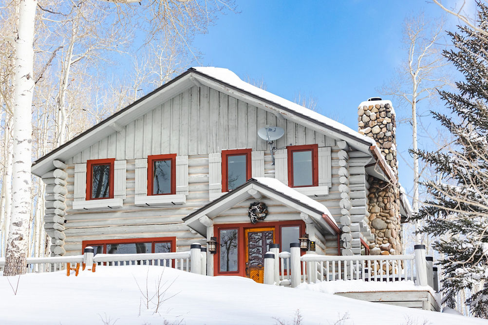 Spring Exterior of Trapper's Cabin at Beaver Creek