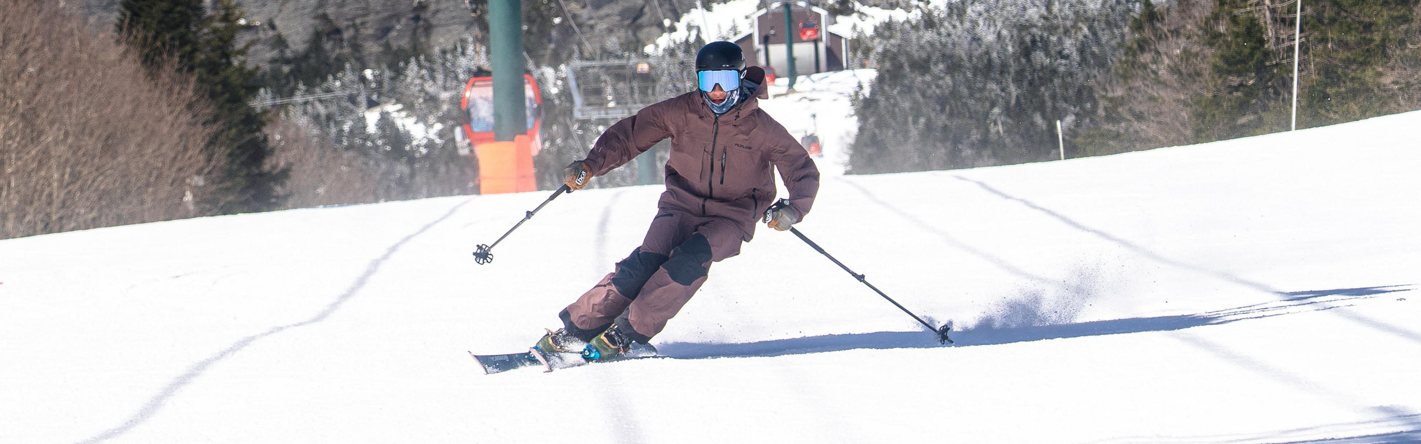 Skiing Under Chairlifts at Stowe