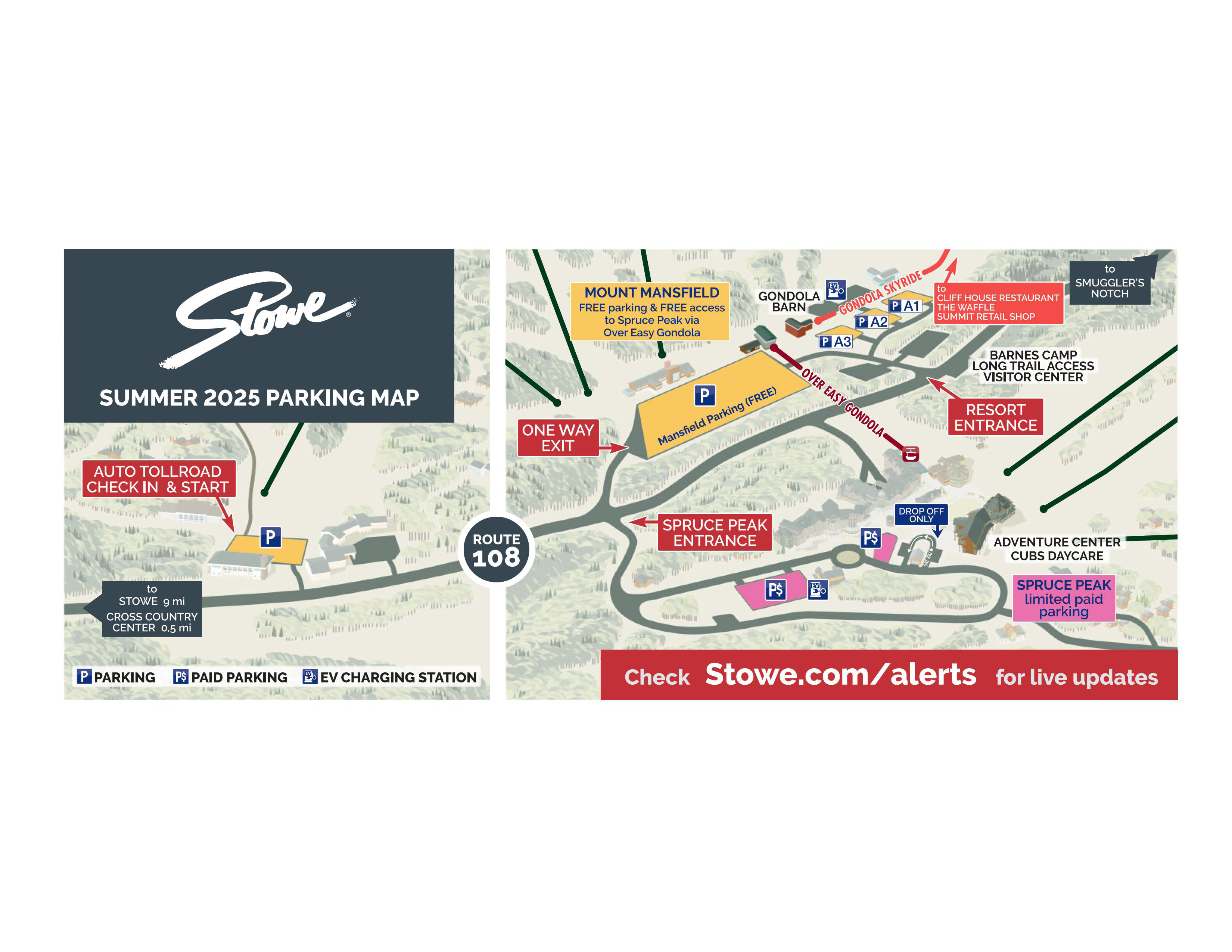 Stowe Summer 2025 Parking Map