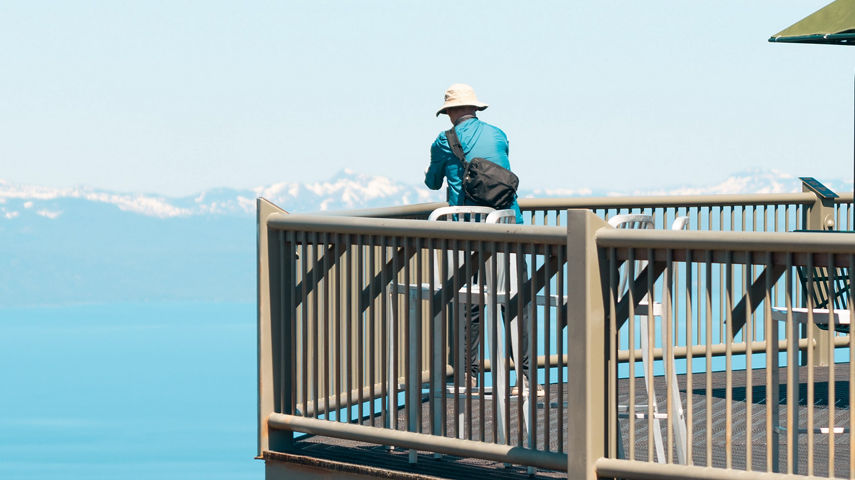 Resort Guests Sightseeing at Heavenly Lake Tahoe