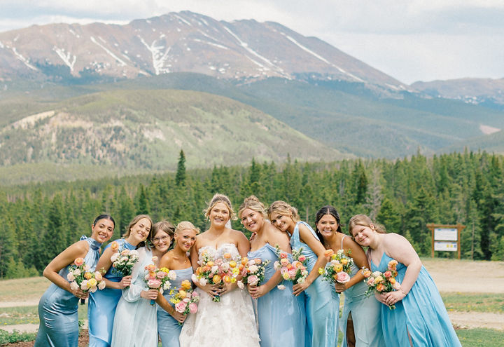 Summer Wedding Party Portrait at Breckenridge