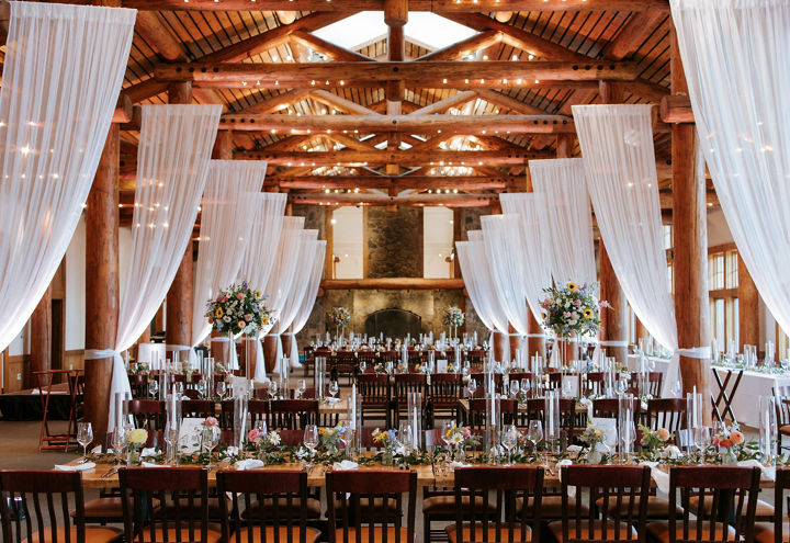 Summer Wedding Tablescape at Keystone Timber Ridge