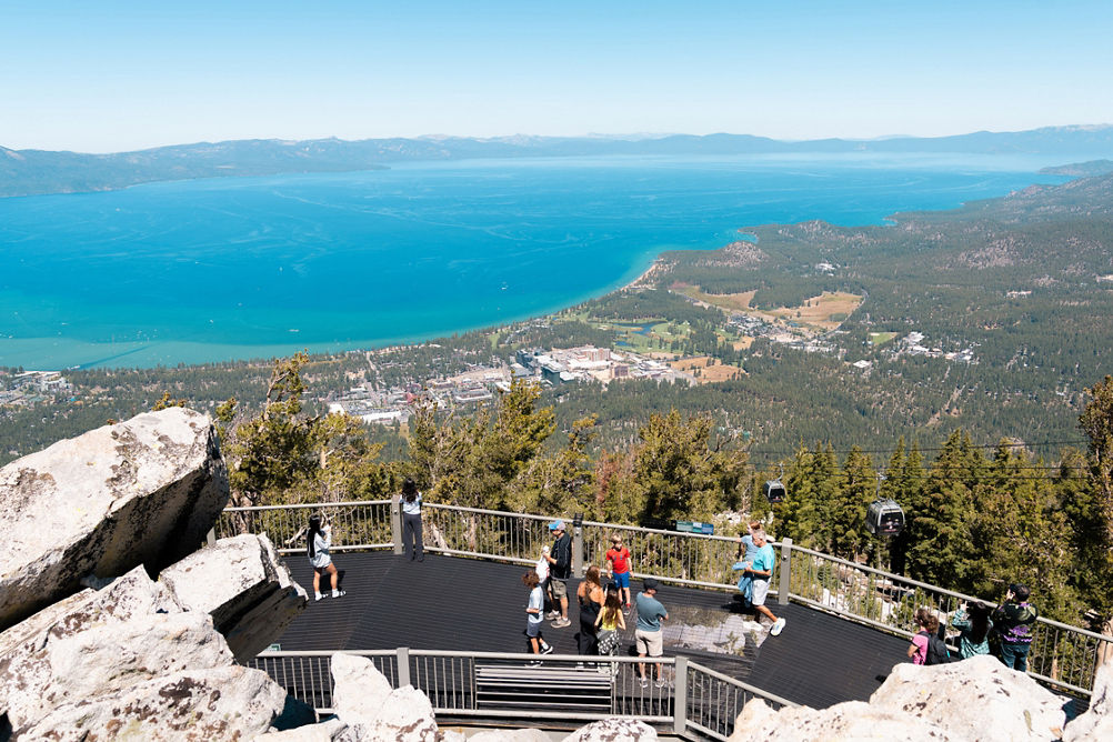 Resort Guests Sightseeing at Heavenly Lake Tahoe 
