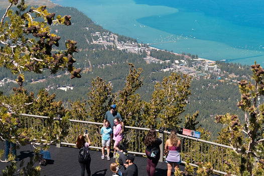 Resort Guests Sightseeing at Heavenly Lake Tahoe 