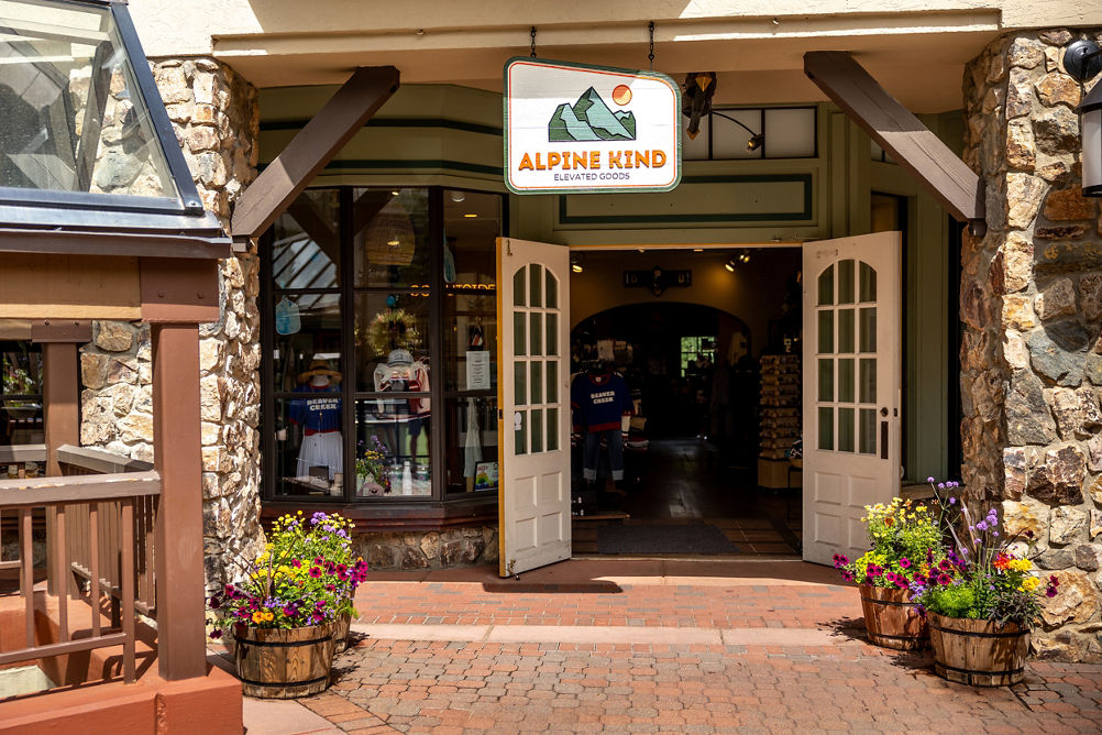 Summer Exterior of Beaver Creek Alpine Kind Storefront