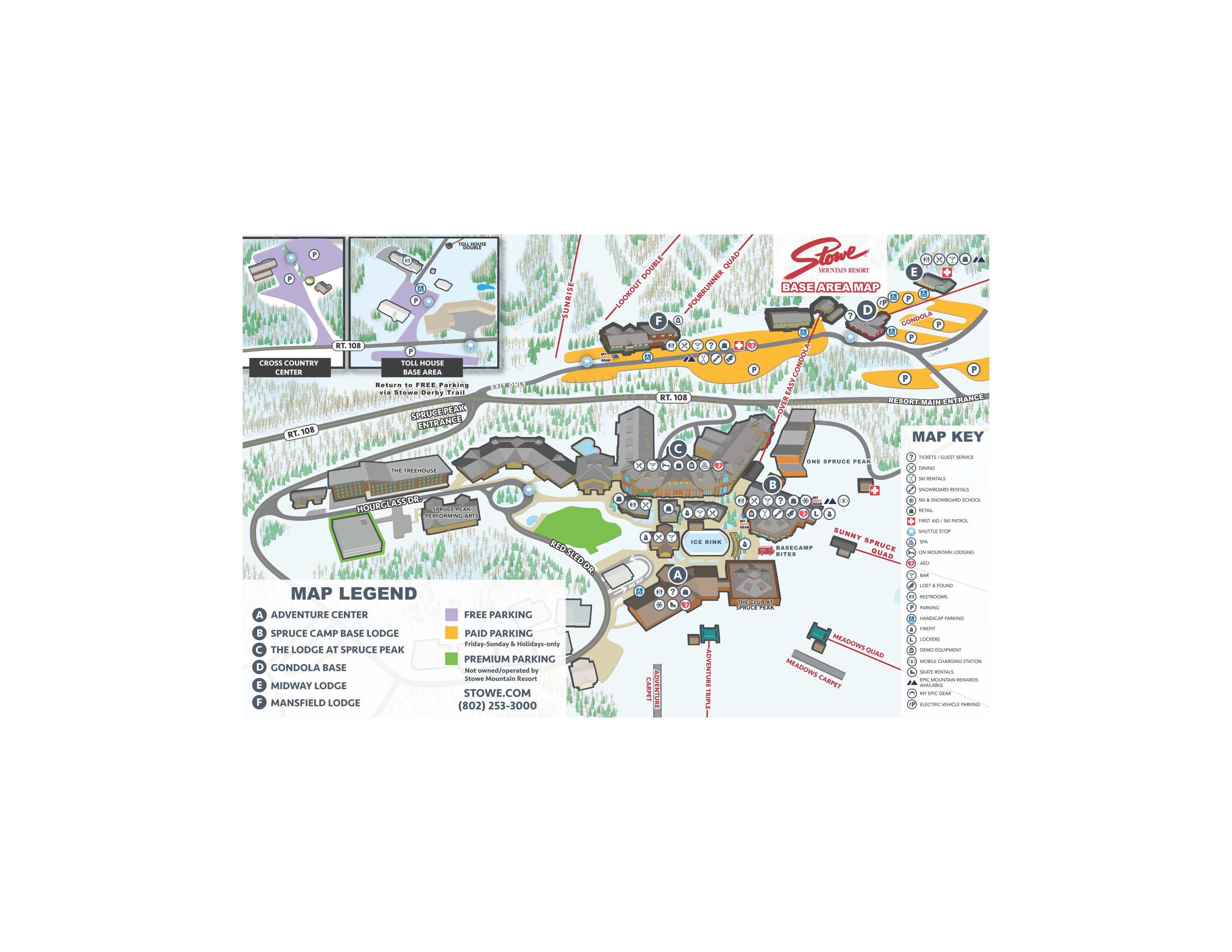 Stowe Winter 2025 Parking Map