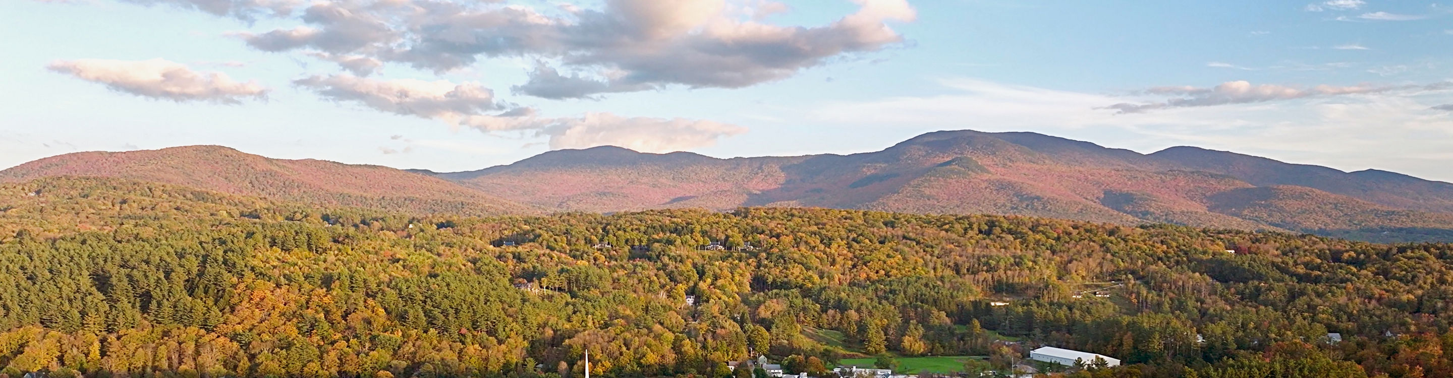 Aerial View of Downtown Stowe