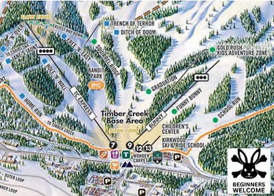 Kirkwood Timber Creek Winter 2025-2026 Base Area Map