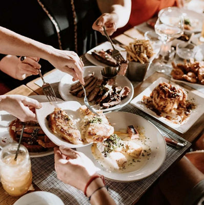 Group of Guests Dining at Northstar Biggest Little Steakhouse