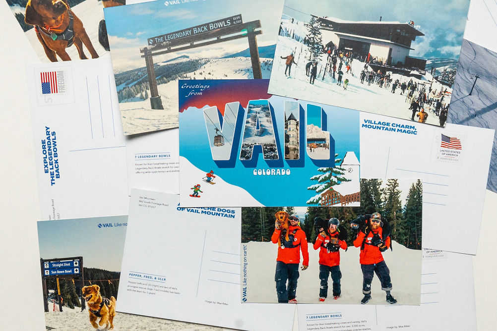 Detail Shot of Postcards at Vail