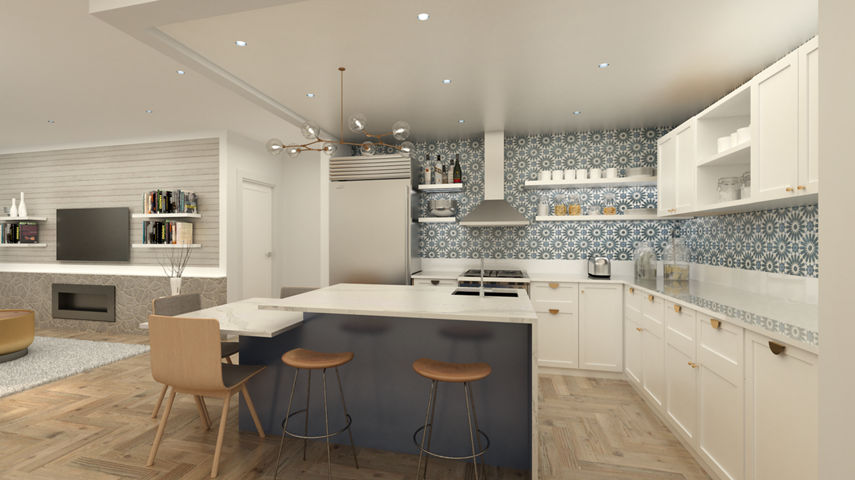 Rendering of Kitchen at Chateau Tahoe at Heavenly