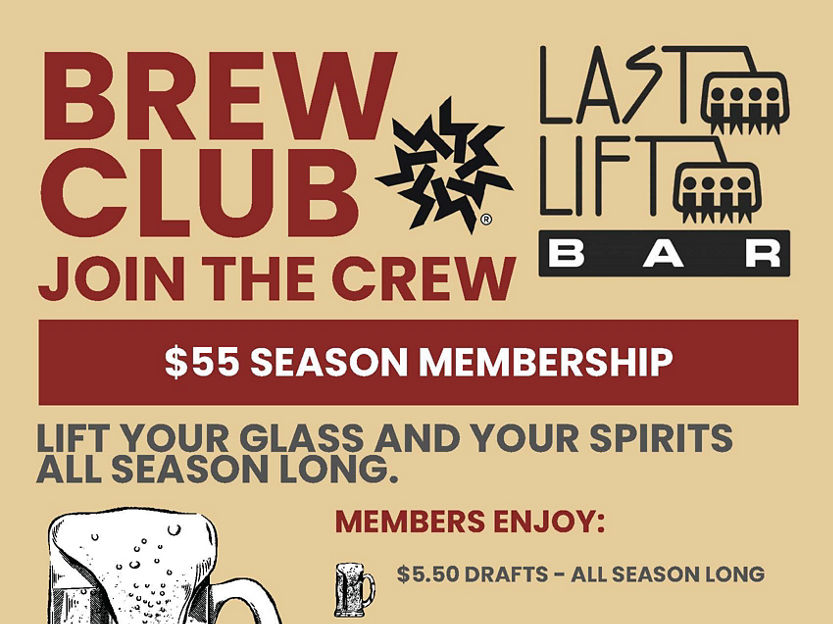 Keystone Brew Club at Last Lift Bar Winter 2025-2026 Promo
