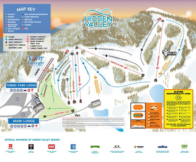Hidden Valley Winter 2025-2026 Trail Map