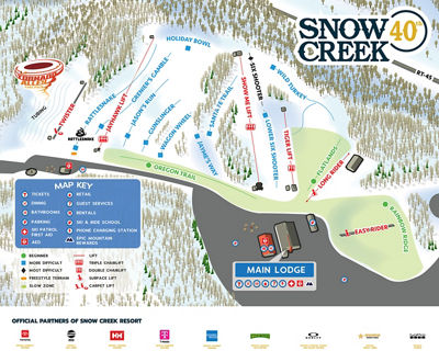 Snow Creek Winter 2025-2026 Trail Map