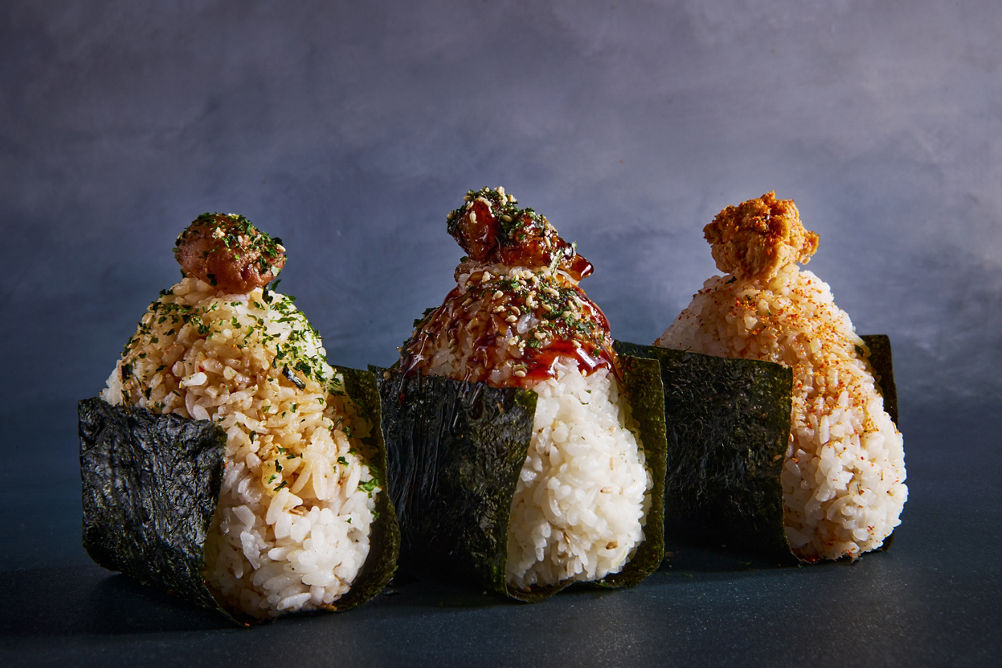 Close Up of Onigri Plate at Stowe Miso Hungry