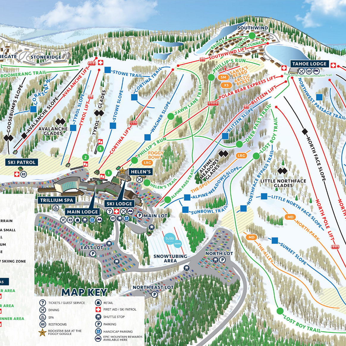 Seven Springs Winter 2025-2026 Trail Map