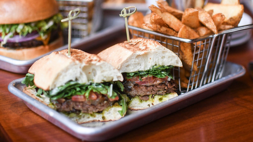 Brisket Sandwich and Wedges at Dusty's Bar & Restaurant