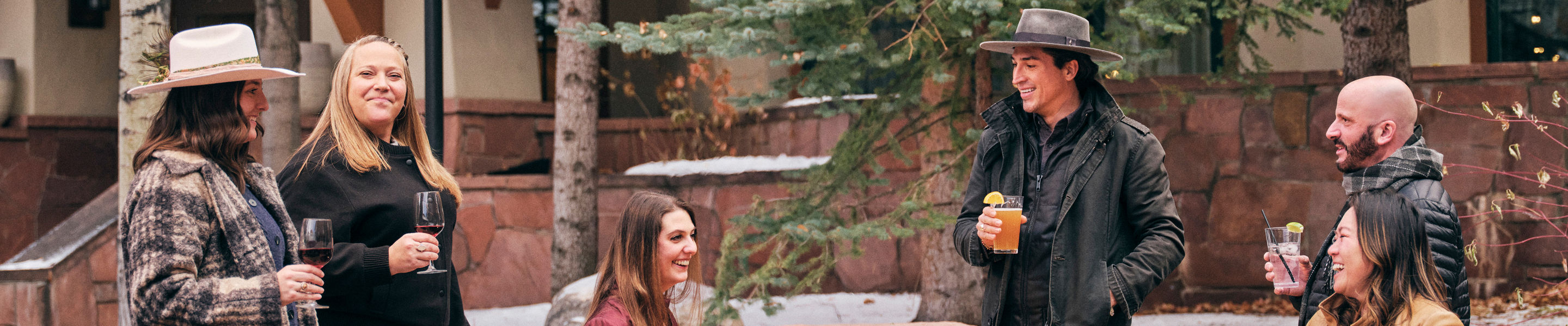 Friends Gather Around Firepit at Vail