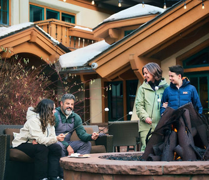Family Roasting Marshmallows at Lodge at Vail