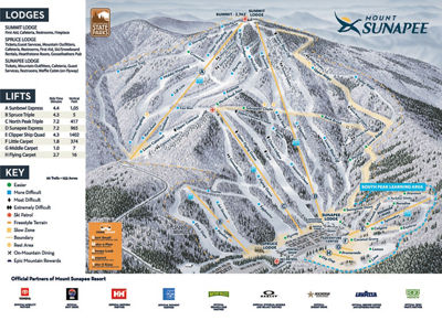 Mount Sunapee Winter 2025-2026 Trail Map