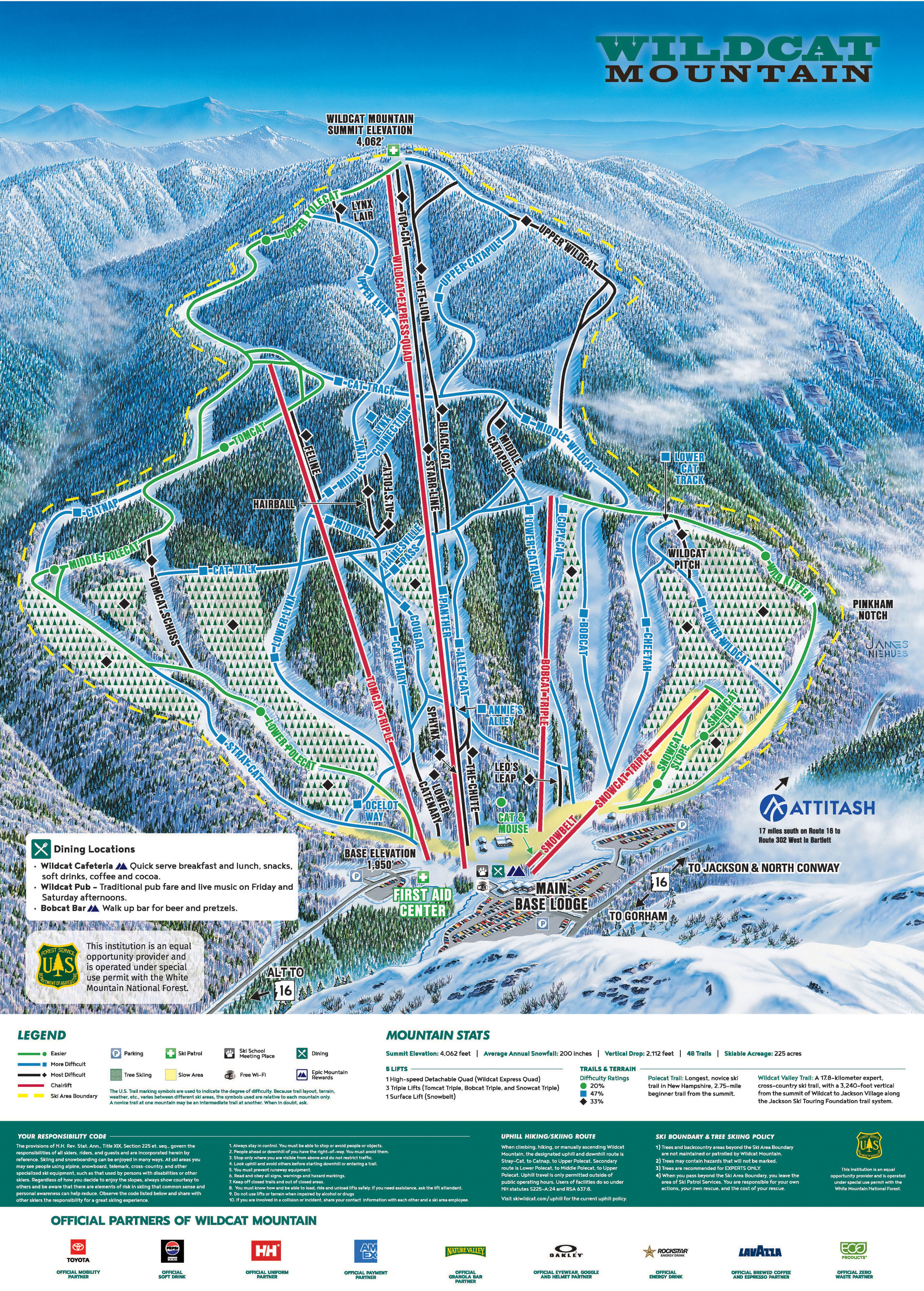 Wildcat Winter 2025-2026 Trail Map