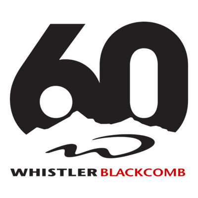Whistler Blackcomb 60th Anniversary Logo / RGB / Black & Red with Transparent Background / 1152 x 1152