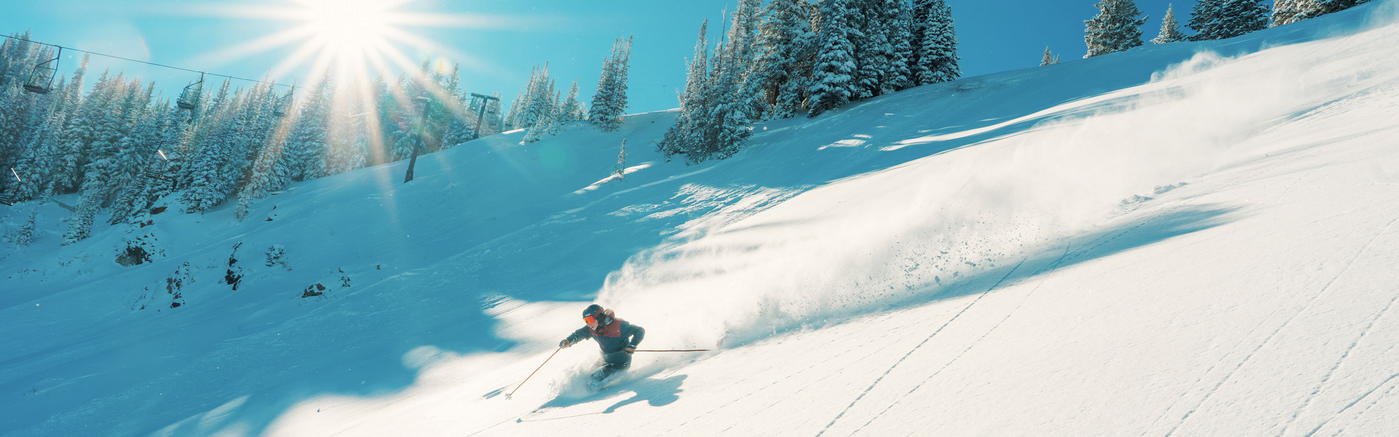 Guest Skiing Down Mountain at Park City