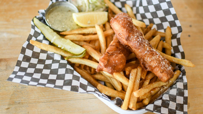 Glacier Greek Fish and Chips Plate at Glacier Creek Lodge