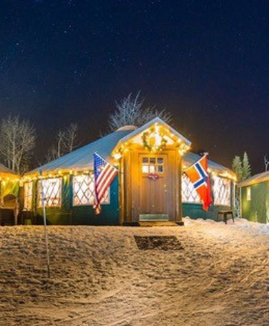 Winter Scenic View of Viking Yurt at Park City