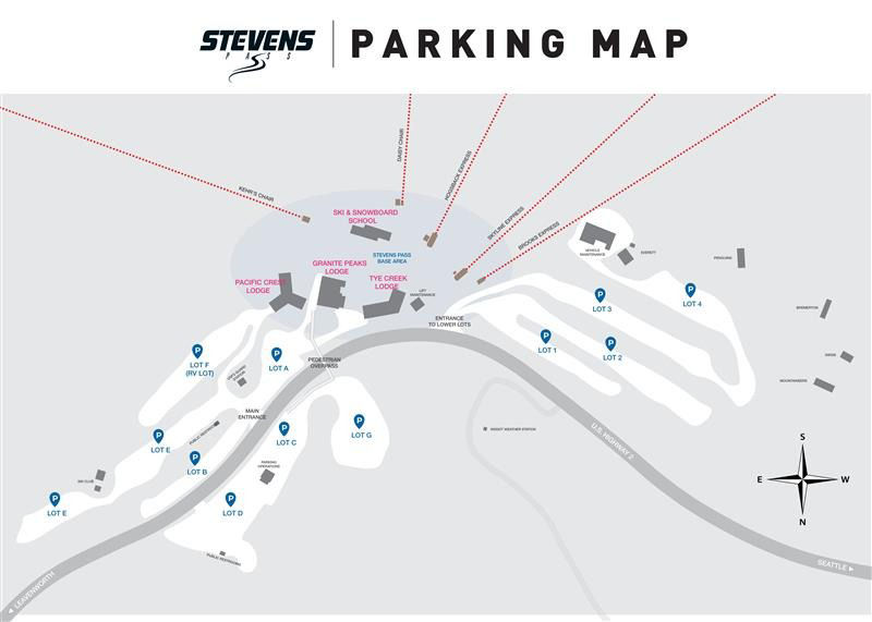Stevens Pass Winter 2026-2027 Updated Parking Map