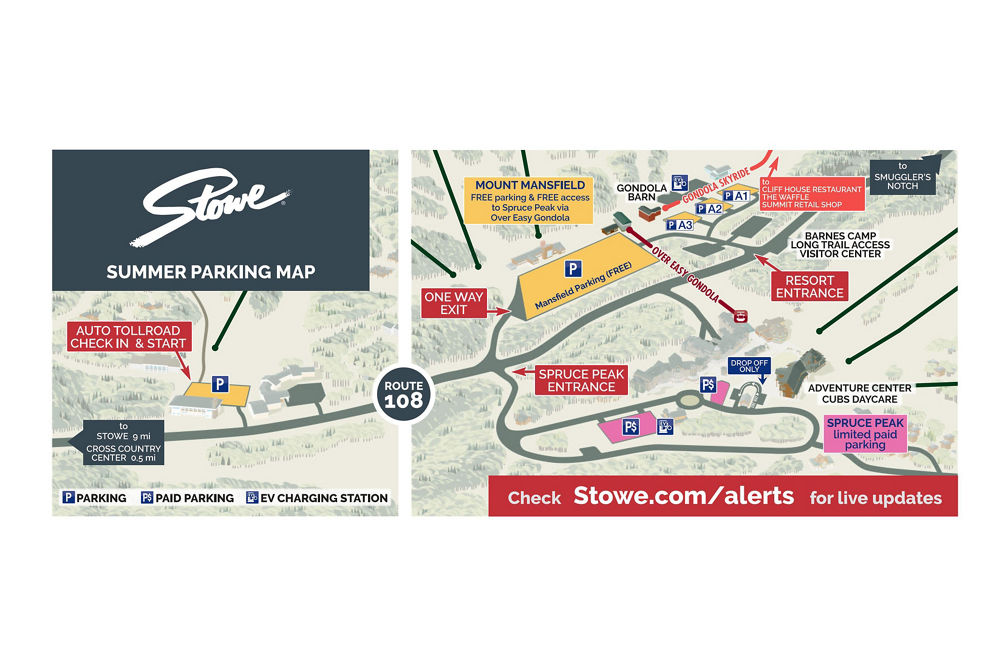 Stowe Summer 2026 Parking Map