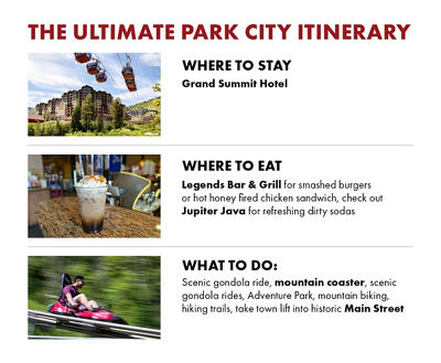 Park City 2026 Summer Trip Itinerary