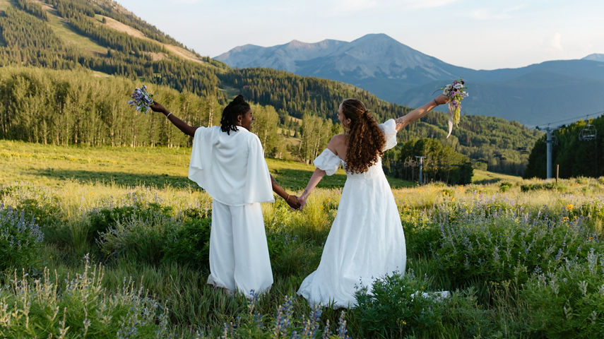 Bridal Portrait at Crested Butte Outdoor Summer Wedding