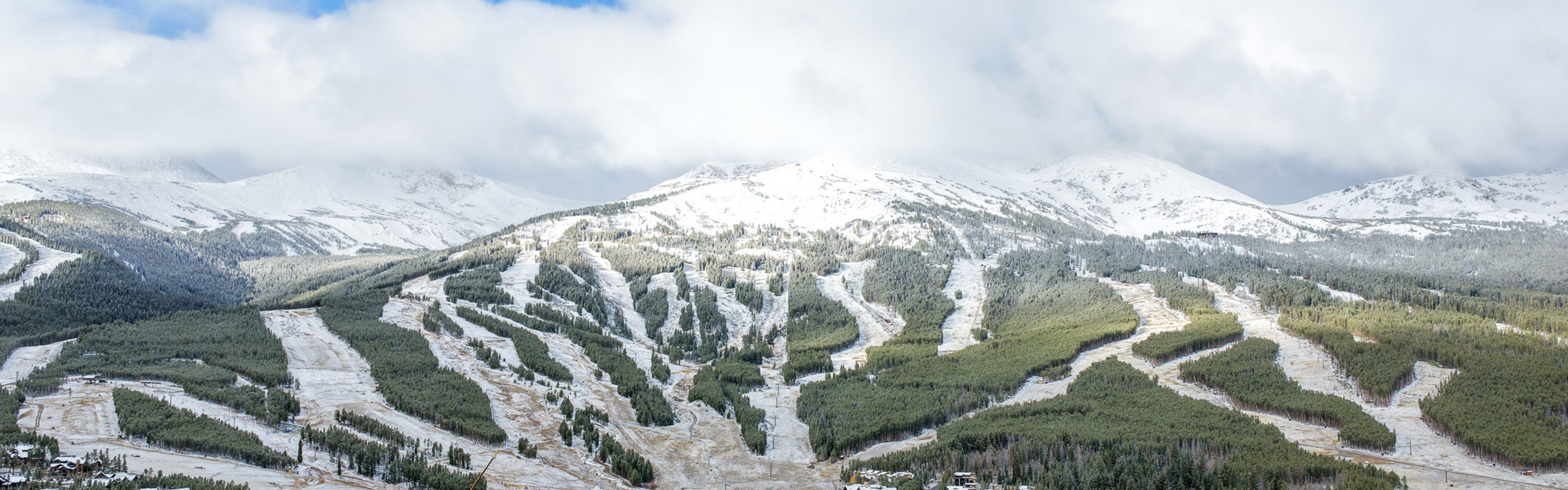 Aerial View of Early Season Snowmaking at Breckenridge