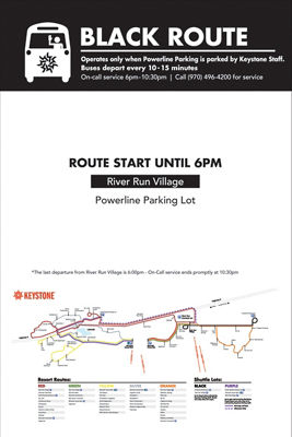 Keystone Winter 2026-2027 Bus Black Route