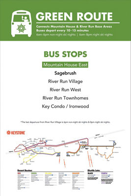 Keystone Winter 2026-2027 Bus Green Route