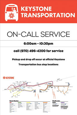 Keystone Winter 2026-2027 Transportation On-Call Service Flyer