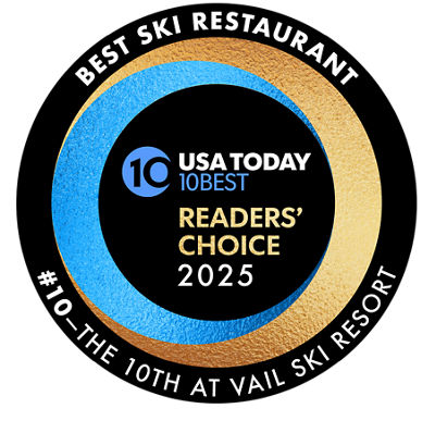 2026 Vail The 10th Best Ski Restaurant Badge | RGB | Color | 1803x1792