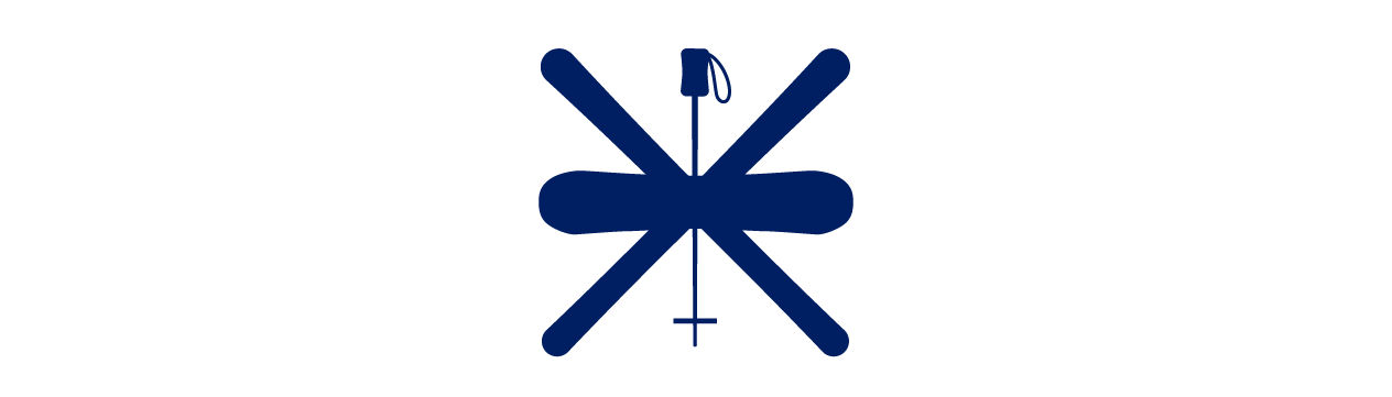 ski snowboard poles icon