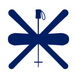 ski snowboard poles icon