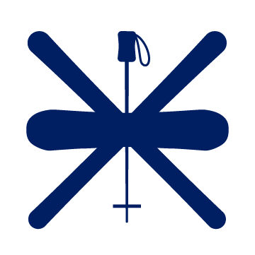 ski snowboard poles icon