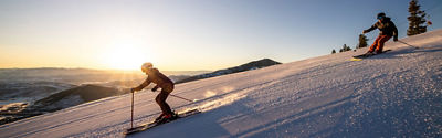 Skiing at Sunrise