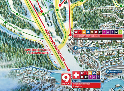 Map screenshot of Peak 9 base and learning area