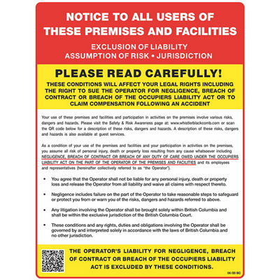 Whistler Blackcomb Safety