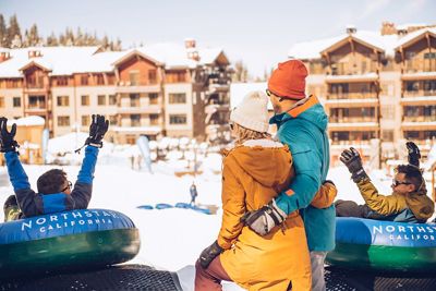 Family tubing in Northstar, CA.